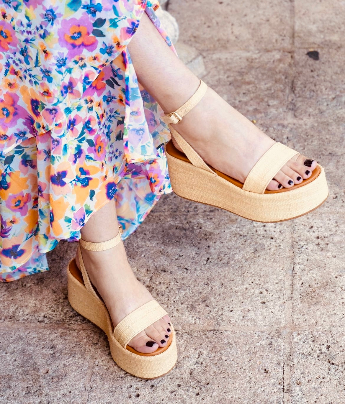 Amalfi Raffia Wedge