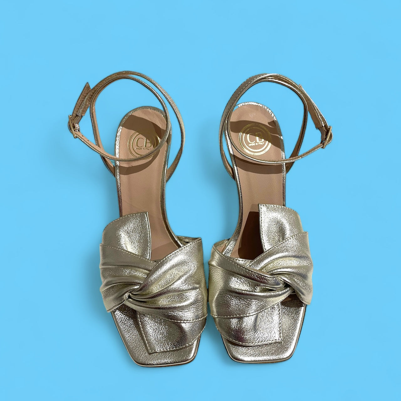 Taormina Silver Nappa Heel